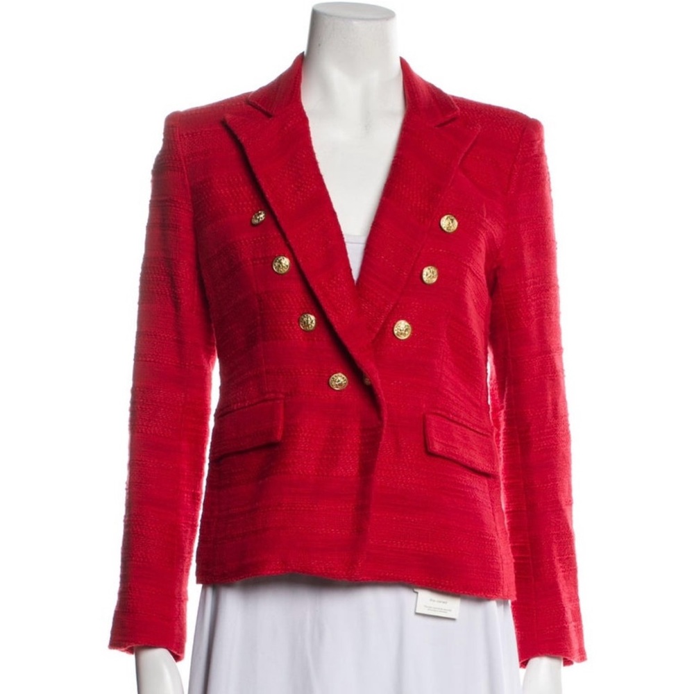 Elegant Generation Love Red Double-Breasted Women's Blazer